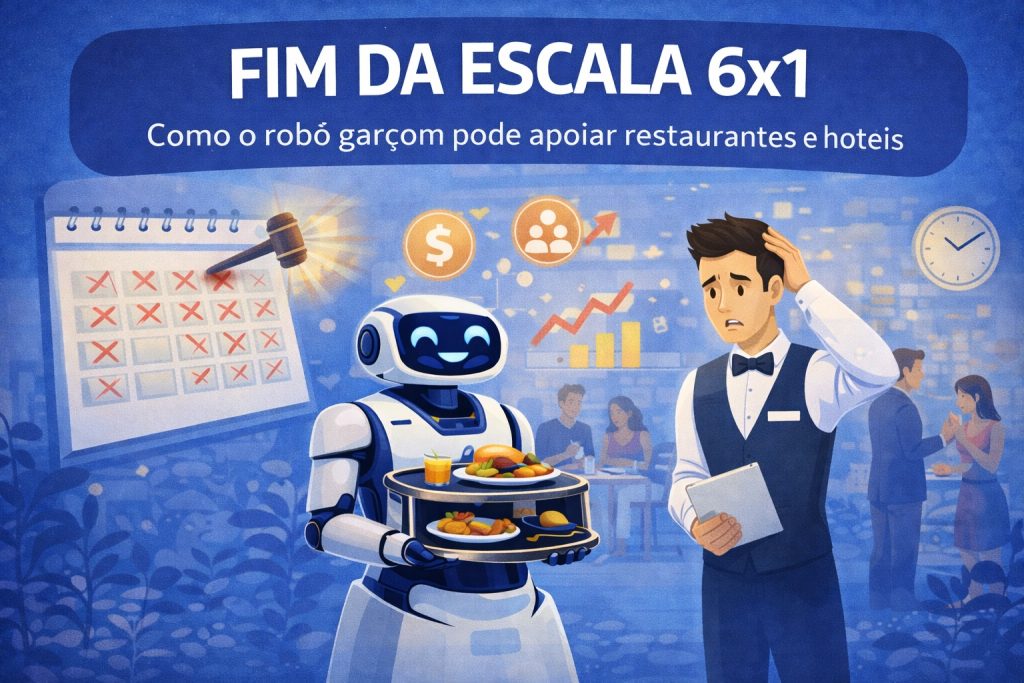 fim da escala 6x1 em restaurantes e uso de robô garçom